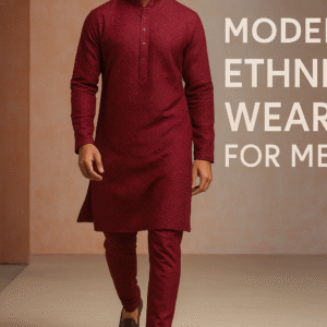 Attire Chikankari Kurta Pajama (red)