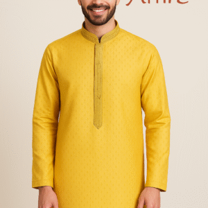 Attire Chikankari Kurta Pajama (yellow)