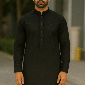 Attire Kurta Pajama (Black)