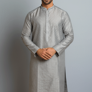 Attire Kurta Pajama (Grey)