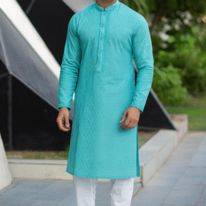 Attire Party Wear Kurta Pajama (Sky Blue)