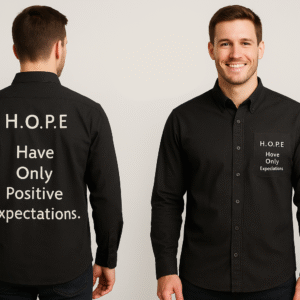 Black Casual Shirt with Back Print