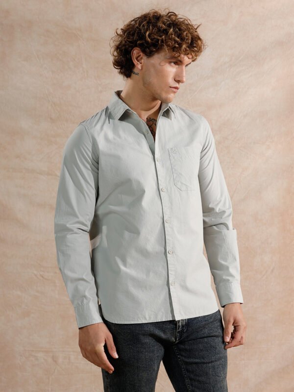 Casual Shirt (Grey Solid)