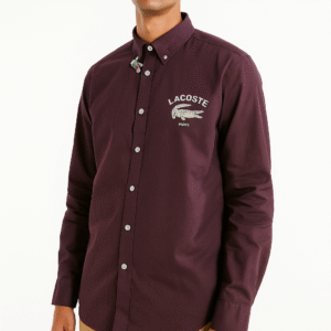 Casual Wear Shirt (Maroon with Crocodile Print)
