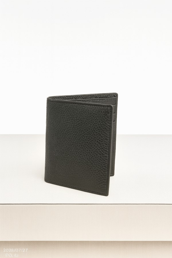 Men's Leather Wallet (Black, Textured)