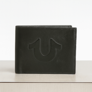 Men black colour leather wallet