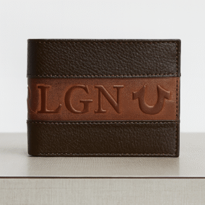 Men brown colour leather wallet