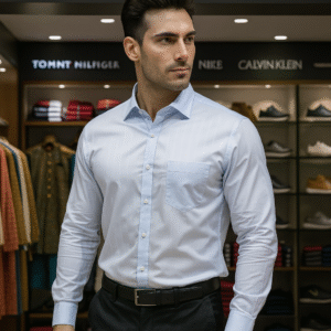 Oxemberg formal shirt (sky blue, 100% cotton)