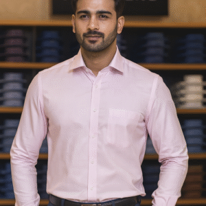 Oxemberg formal shirt (pink solid, 100% cotton)
