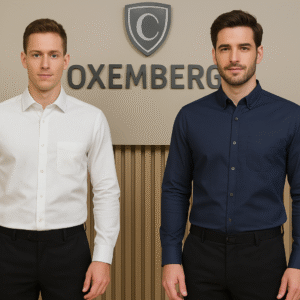 Oxemberg formal shirt (white and blue)