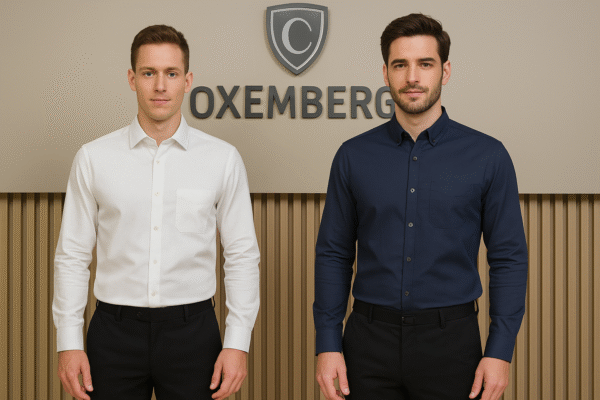 Oxemberg formal shirt (white and blue)