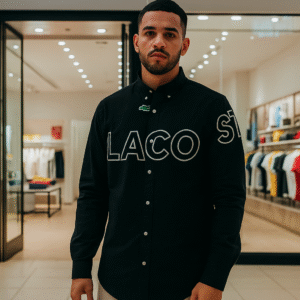 Black Casual Shirt (Oxford Fabric)