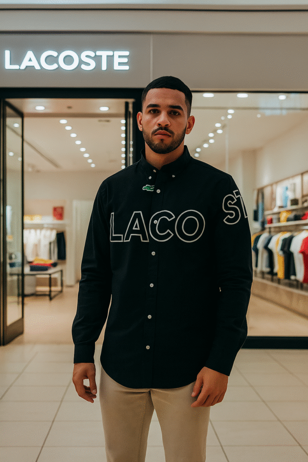 Black Casual Shirt (Oxford Fabric)