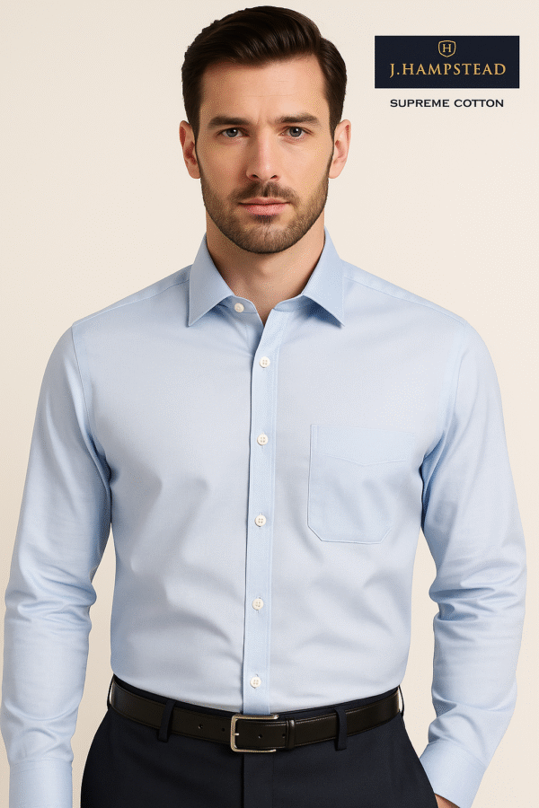 J. Hampstead plain classic shirt (sky blue)