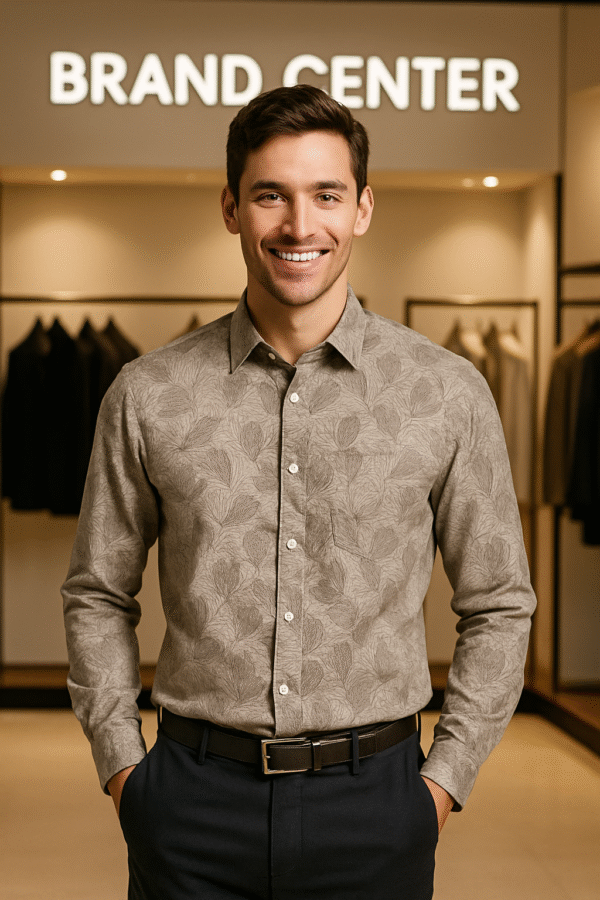 Oxemberg 100% Cotton Printed Shirt