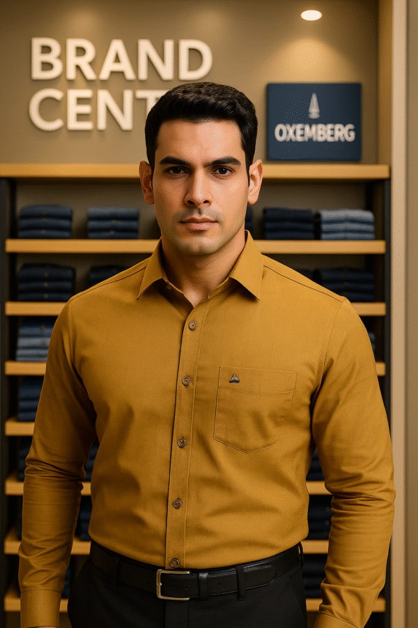 Oxemberg Premium Cotton Shirt (Mustard/Ochre)