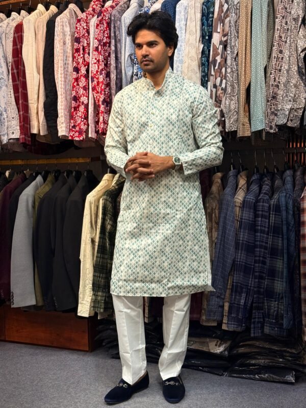 London blazer kurta pajama with white pajama party wear