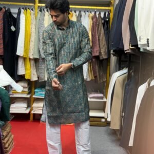 London blazer kurta pajama with white pajama party wear