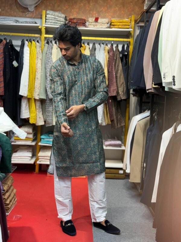 London blazer kurta pajama with white pajama party wear