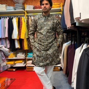 London blazer kurta pajama with white pajama party wear