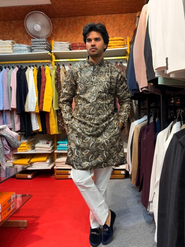 London blazer kurta pajama with white pajama party wear
