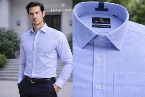 J. HAMPSTEAD BY SIYARAM'S  SLIM FIT FORMAL SHIRT WITH COMPACT YARN